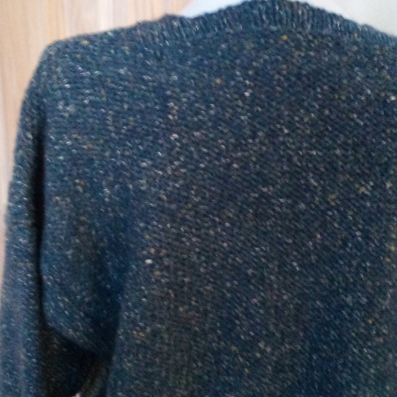 VGUC - BURBERRYS Ladies' Navy Fleck Wool/Silk V-Neck Sweater Size M/L - Picture 10 of 11